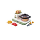 Toy cooker and toaster with accessories in a box