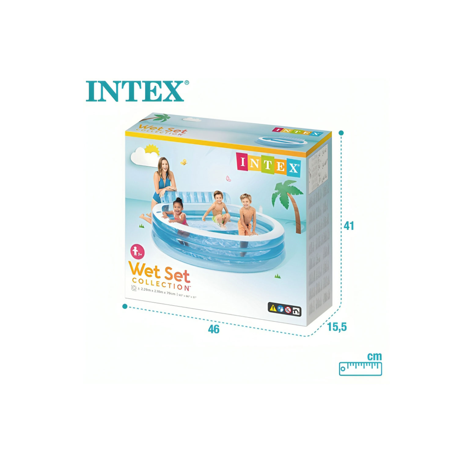 INTEX Family Pool With Seat And Canopy 277*221*137