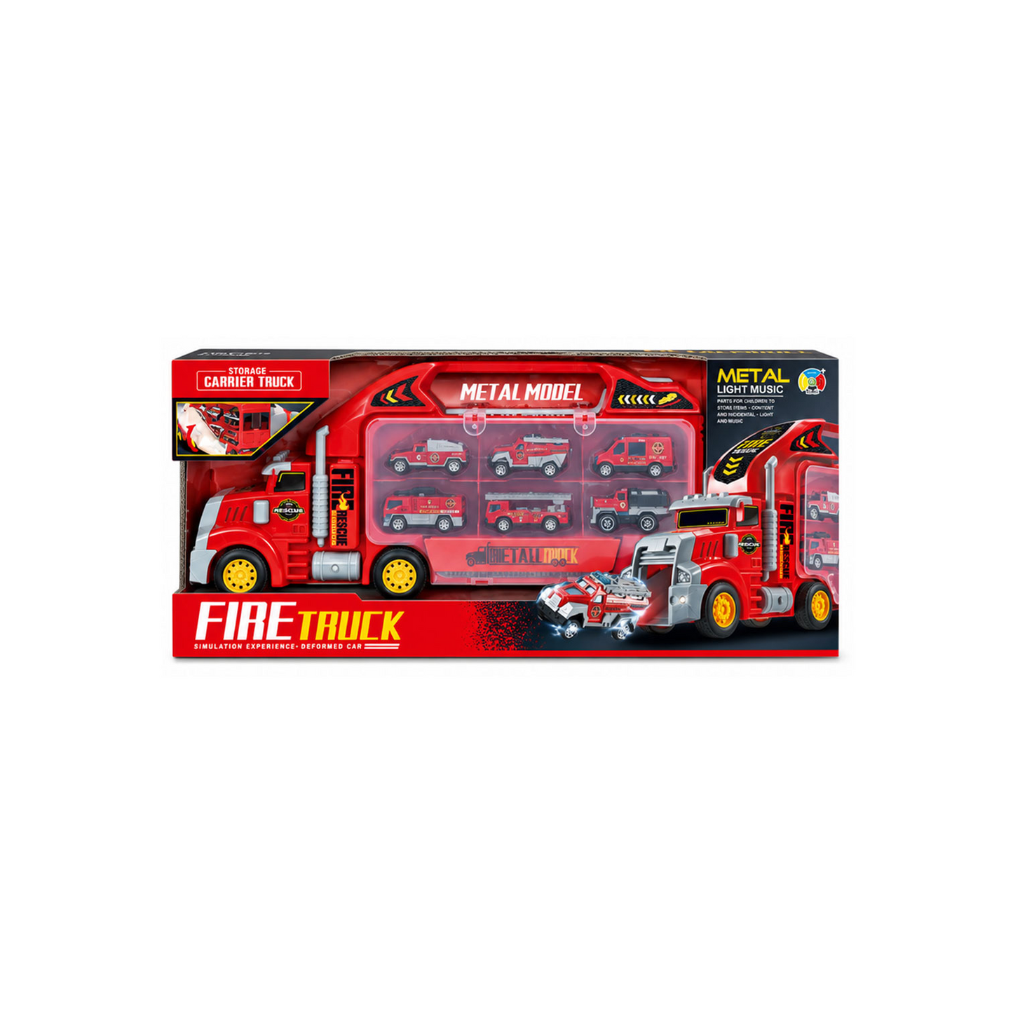 Large fire truck tanker with can