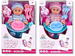 Baby doll with dining chair