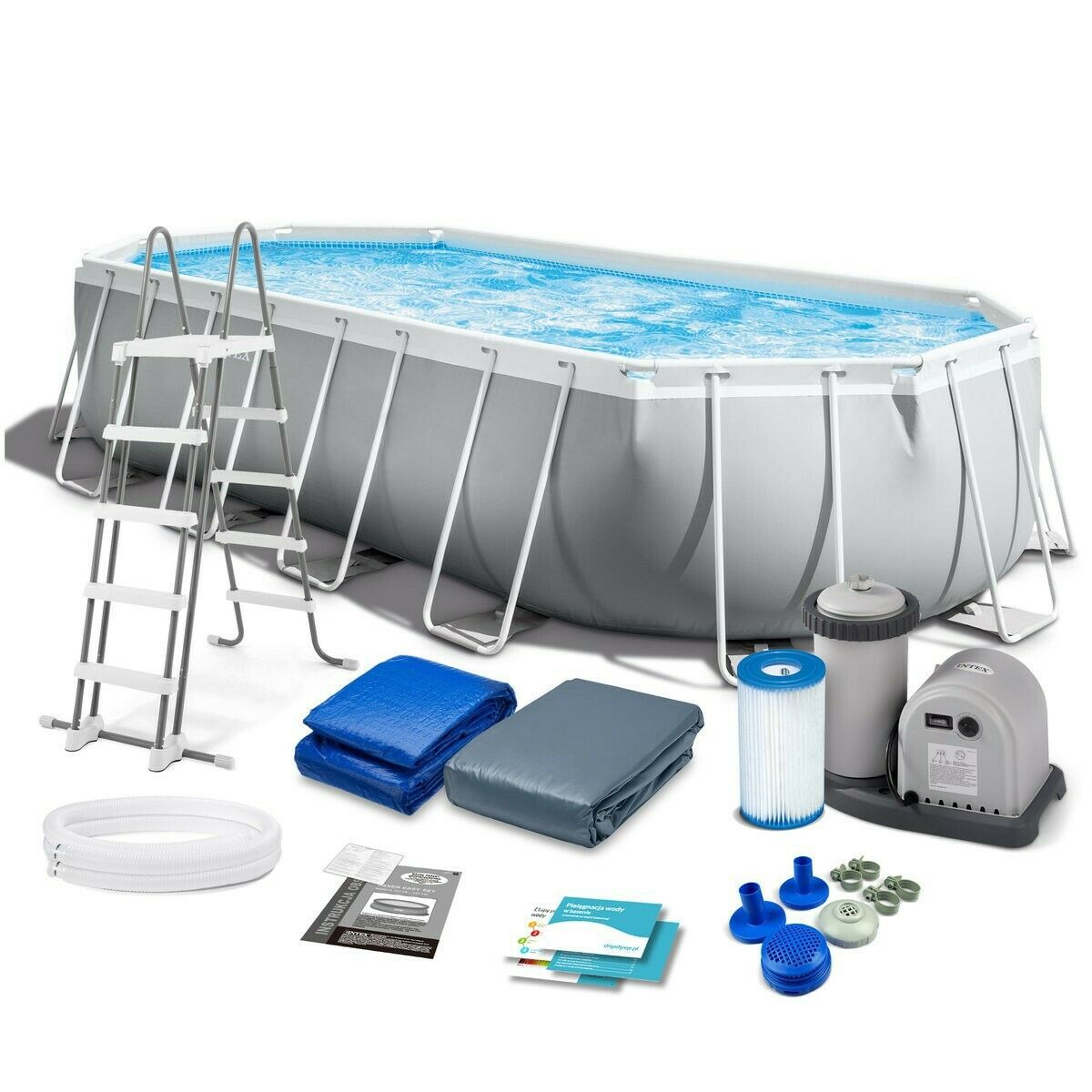 INTEX Oval metal frame pool 610x305x122cm